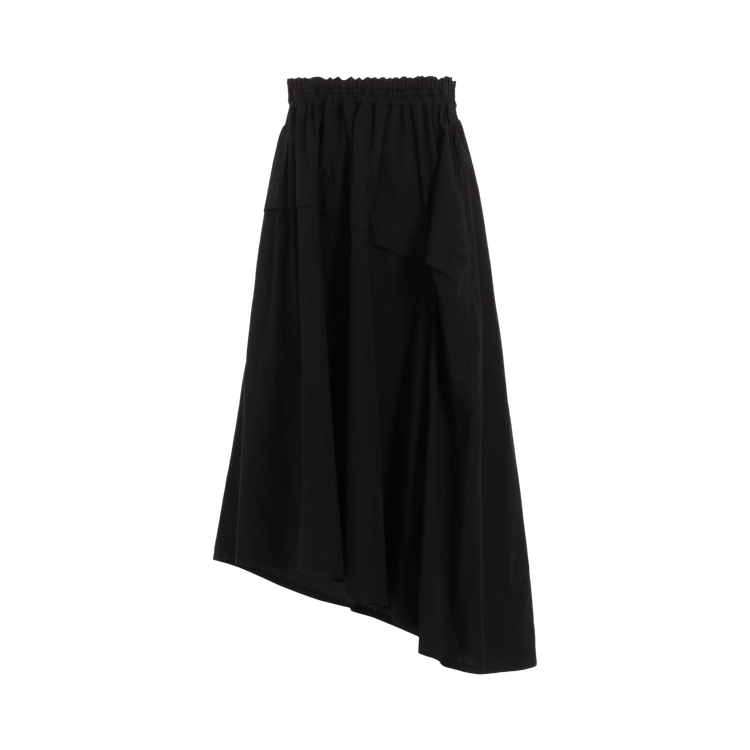 Y's Ko-Right Tucked Asymmetery Skirt 'Black'