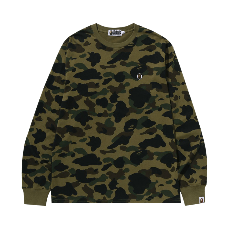 BAPE 1st Camo One Point Long-Sleeve Tee "Green"