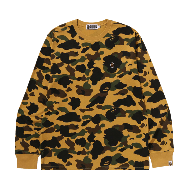 BAPE 1st Camo One Point Long-Sleeve Tee "Yellow"
