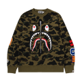 BAPE 1st Camo Shark Crewneck Sweatshirt "Green"