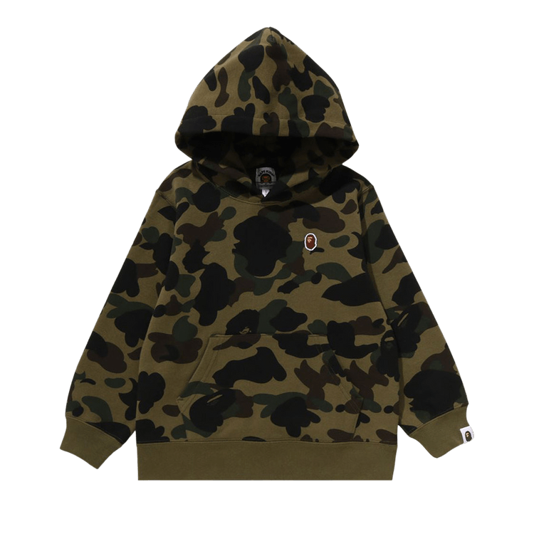 BAPE Kids 1st Camo One Point Pullover Hoodie "Green"