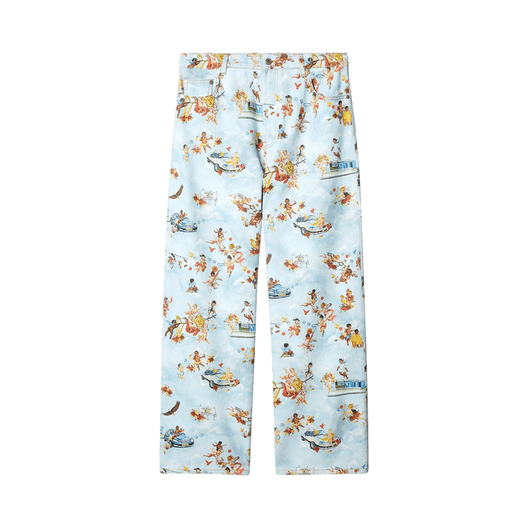 Off-White Fresco-Print Jeans "Light Blue"