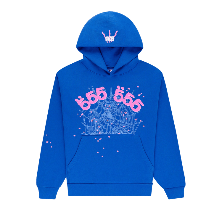 Sp5der Angel Number Hoodie "Blue"