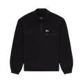 Aimé Leon Dore Unisphere Quarter Zip Fleece Pullover "Jet Black"