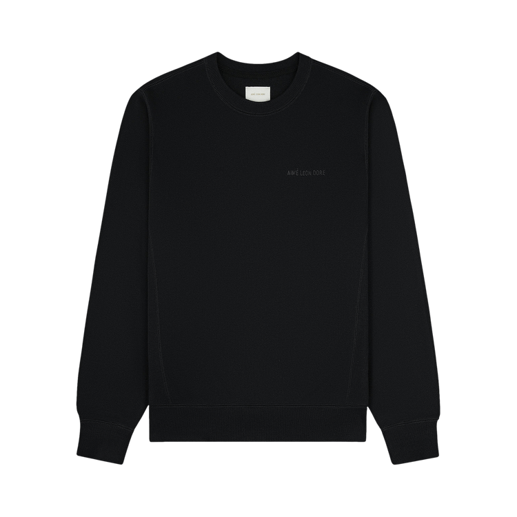 Aimé Leon Dore Tonal Logo Crewneck Sweatshirt "Jet Black"