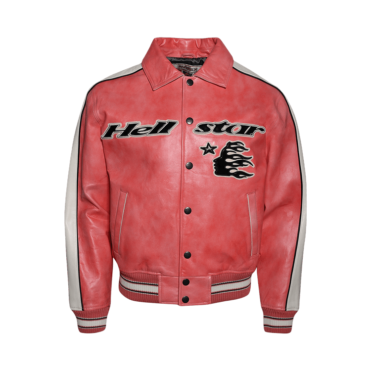 Hellstar All Star Leather Jacket "Red"