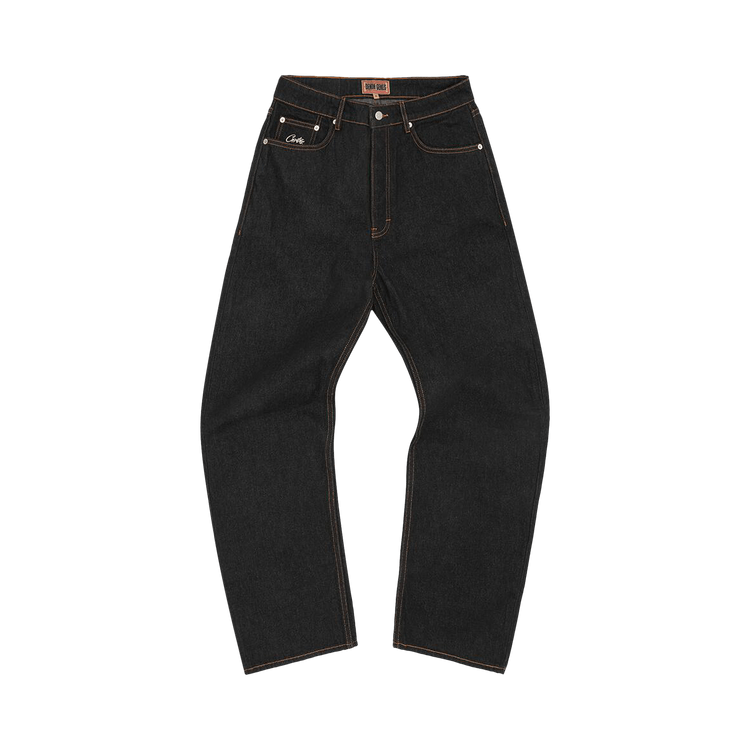 Corteiz Dual Stripe Baggy Jeans "Black Wash"