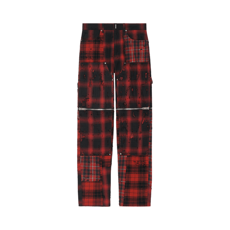 Givenchy Checkered Trousers "Black/Red"