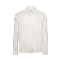 Lanvin Striped Boxy Long-Sleeve Shirt "White/Black"