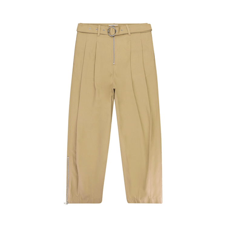 Jil Sander Belted Pleated Trousers "Beige"