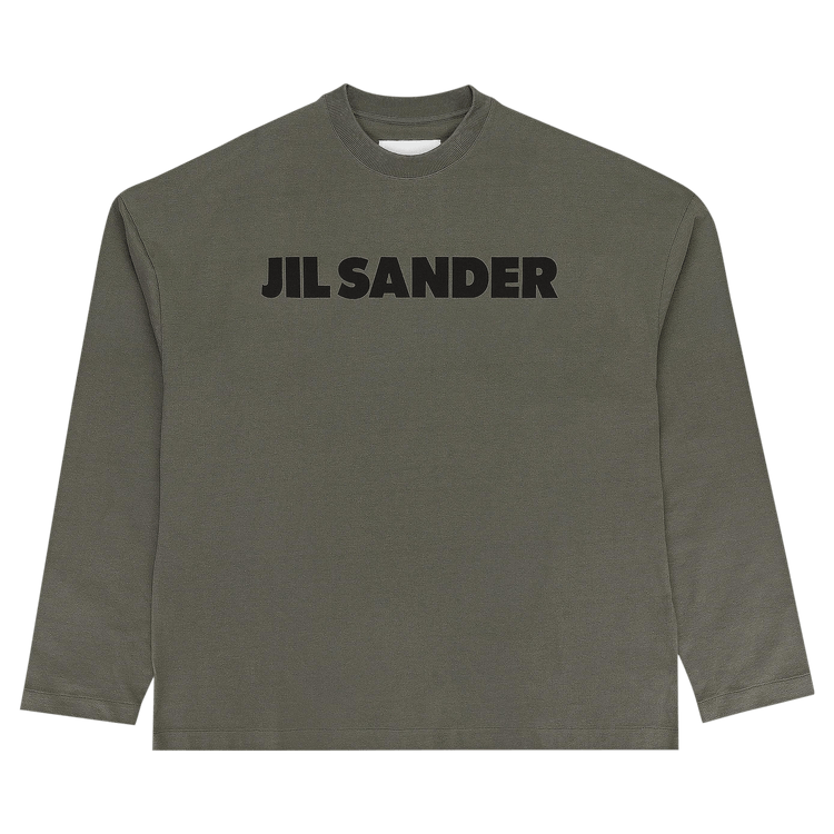Jil Sander Long-Sleeve Logo T-Shirt "Olive"