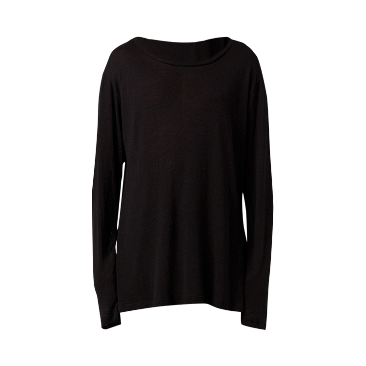 424 Semi Transparent Long-Sleeve Shirt "Black"