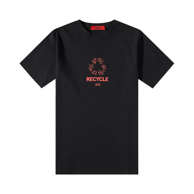 424 Graphic Logo Recycled T-Shirt "Black/Red"