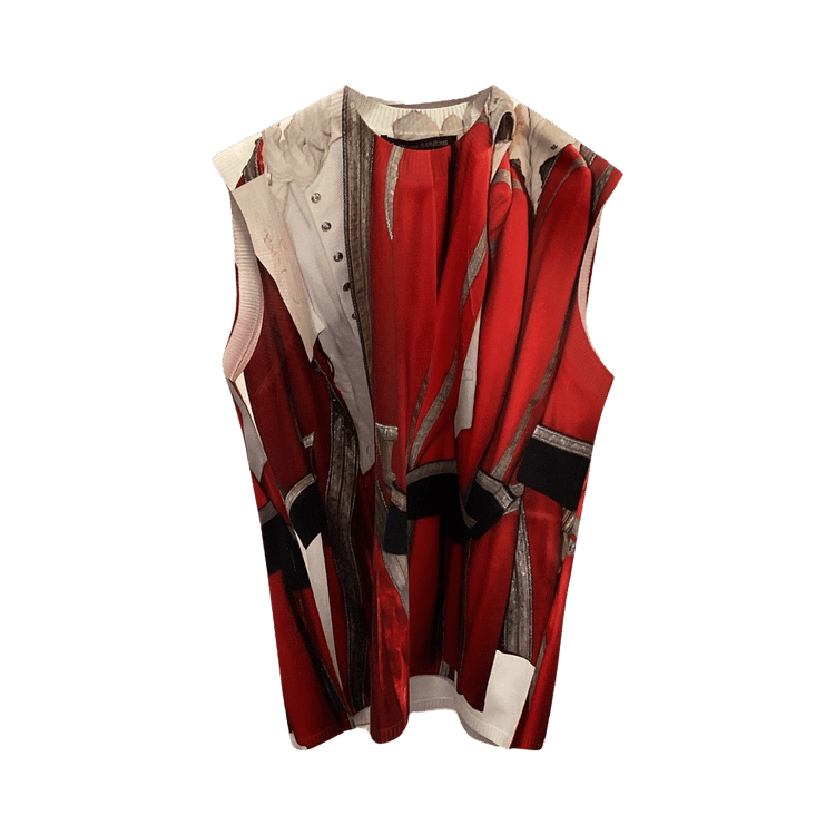 Comme des Garçons Homme Plus Sleeveless Printed Top "White/Multicolor"