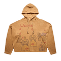 Glass Cypress Embroidered Motif Hoodie "Brown"