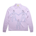 Glass Cypress Cashmere Long-Sleeve Polo "Purple"