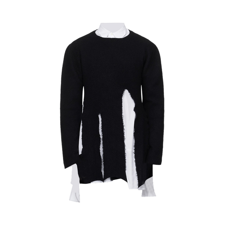 Comme des Garçons Homme Plus Worsted Wool Sweater "Black"