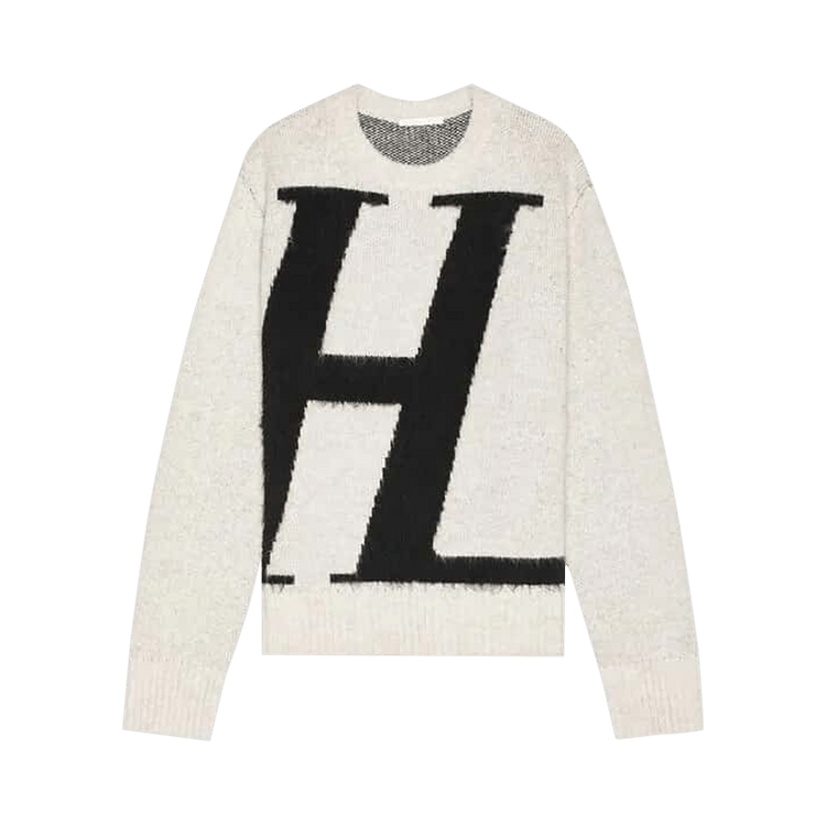 Helmut Lang Logo Brushed Sweater "Grey"