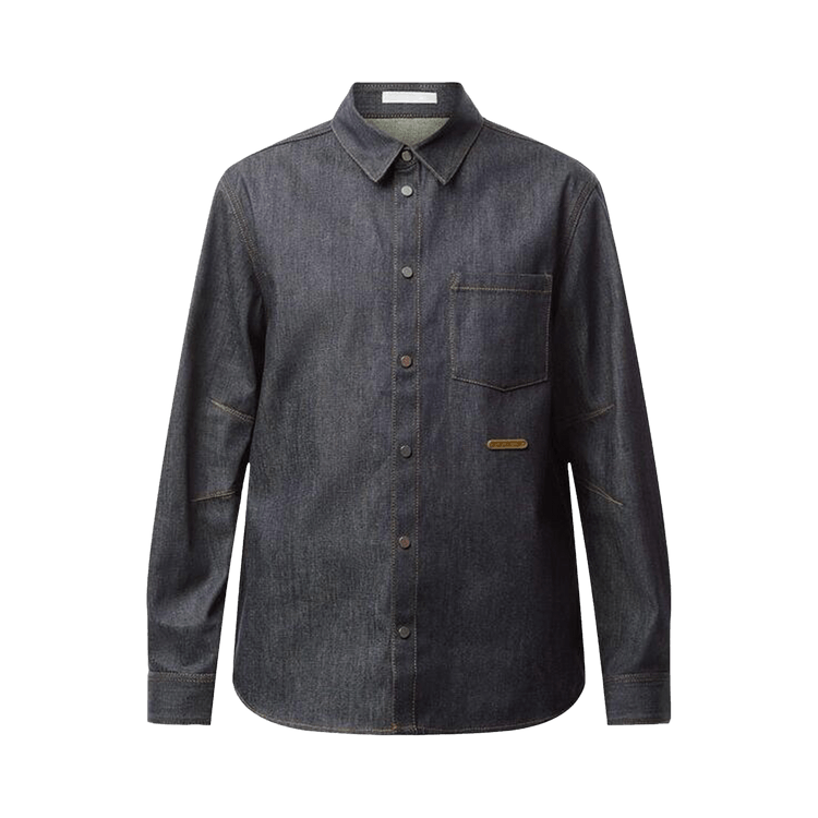 Helmut Lang Curved Denim Shirt "Blue"