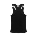 Jean Paul Gaultier Overall Buckle Ribbed Tank Top "Black"
