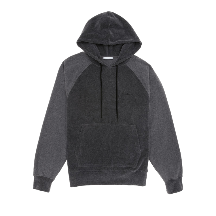Helmut Lang Logo Corduroy Hoodie "Grey"