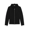 Helmut Lang Cashmere Mohawk Zip Hoodie "Black"
