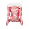 Jean Paul Gaultier Diablo Graphic Long-Sleeve Shirt "White"