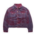 KUSIKOHC Padded Multi Rivet Denim Jacket "Red"