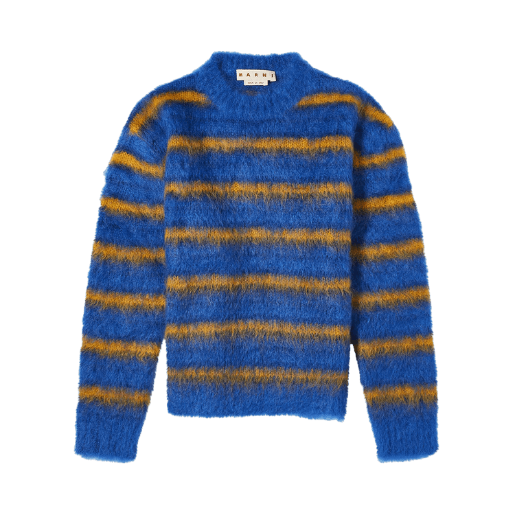Marni Fuzzy Striped Sweater "Blue"