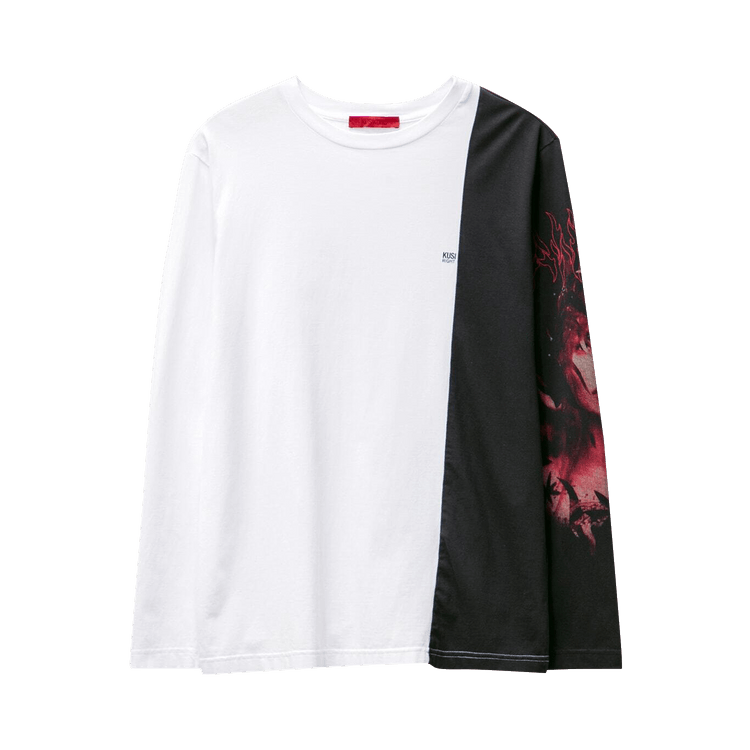 KUSIKOHC Color Block Long-Sleeve T-Shirt "White"