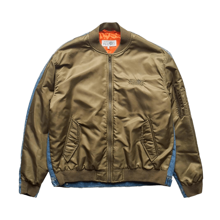 MM6 Maison Margiela Double Fabric Zip Bomber Jacket "Green"