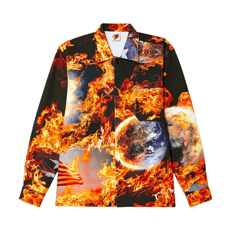 Sky High Farm Workwear World Is Burning Work Shirt "Multicolor"