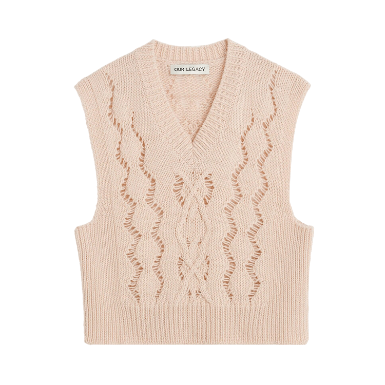 Our Legacy Cable Michigan Tank Vest "Pink"