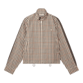 Wales Bonner Check Print Path Harrington Short Jacket "Beige"