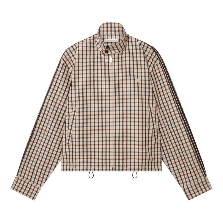 Wales Bonner Check Print Path Harrington Short Jacket "Beige"