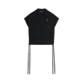 Simone Rocha Relaxed Knit Collared Bib "Black"