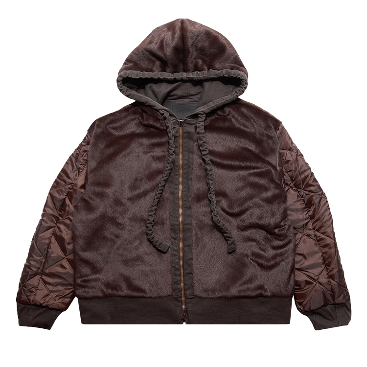 Ottolinger Reversible Furry Denim Jacket "Brown"