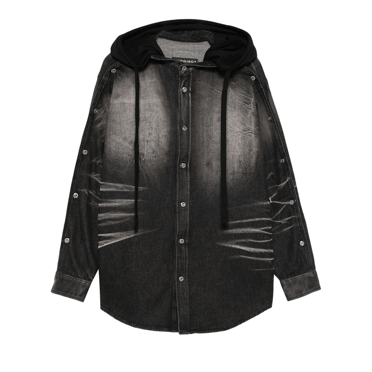 Y/Project Insert Hood Denim Shirt "Black"