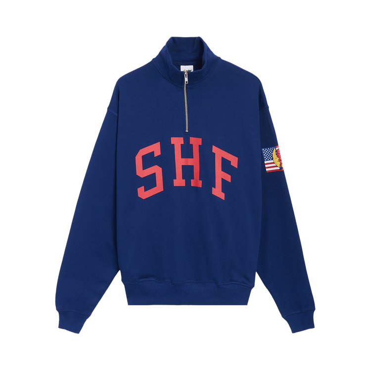Sky High Farm Workwear 1/4 Zip Sweater "Blue"