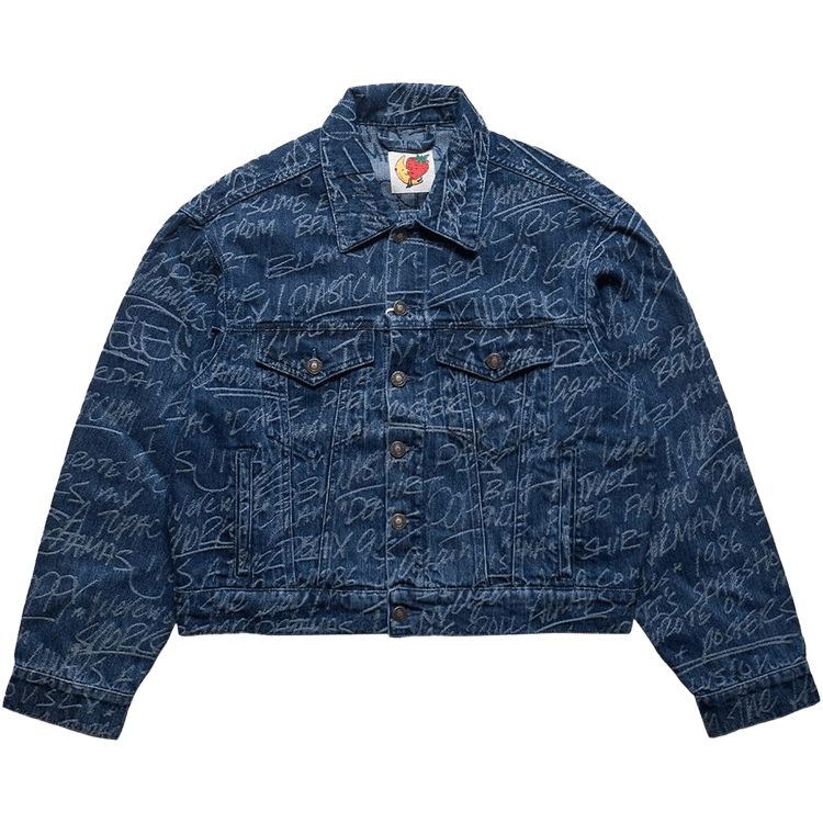 Sky High Farm Workwear KS Graffiti Denim Jacket "Blue"