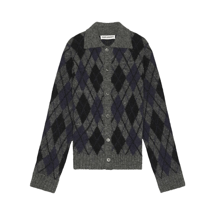 Our Legacy Tartan Button Down Evening Polo "Grey"