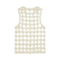 Wales Bonner Stanza Knit Crochet Vest "Beige"
