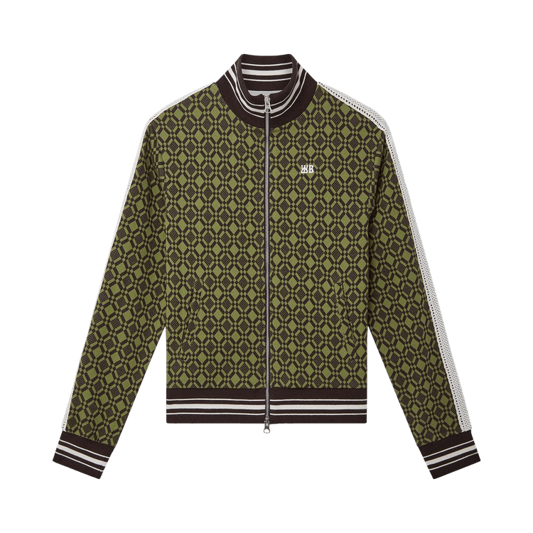 Wales Bonner Patterned Power Track Top "Brown"