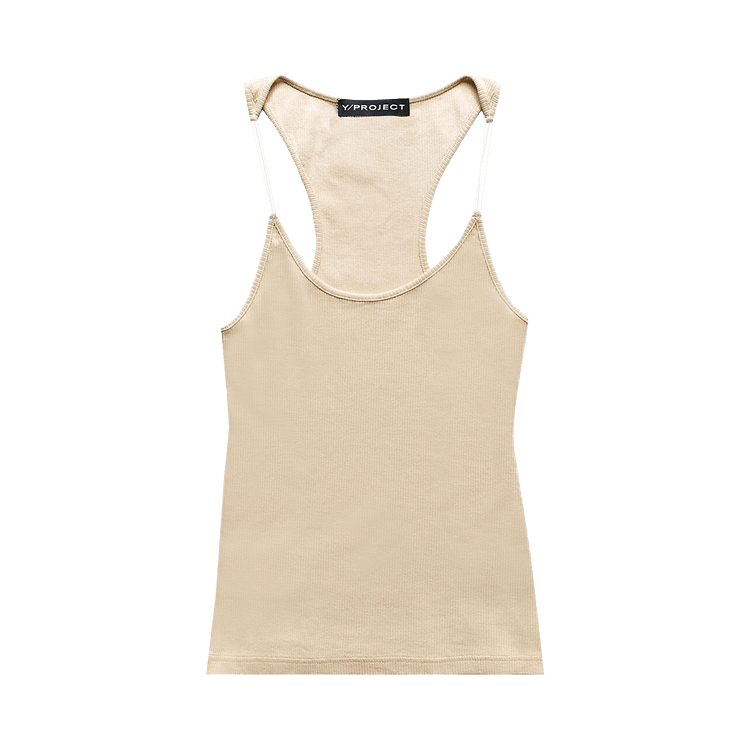 Y/Project Invisible Strap Tank Top "Beige"