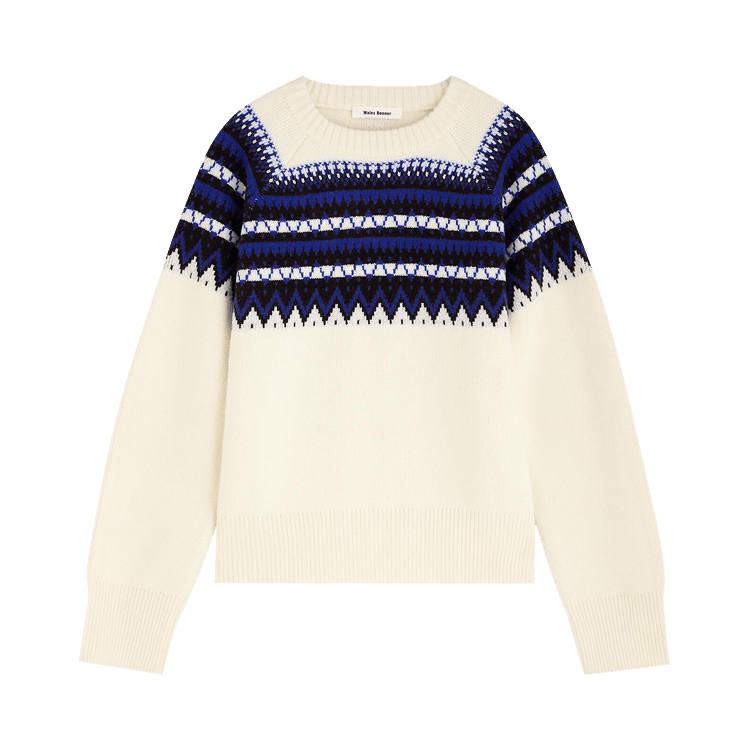 Wales Bonner Mist Fair Isle Sweater "White"