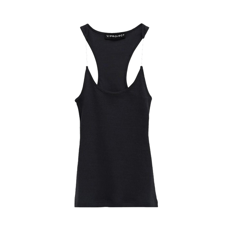 Y/Project Invisible Strap Tank Top "Black"