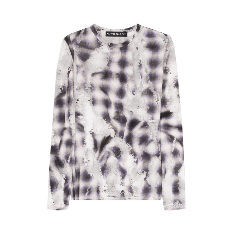 Y/Project Check Long-Sleeve Top "Blue"