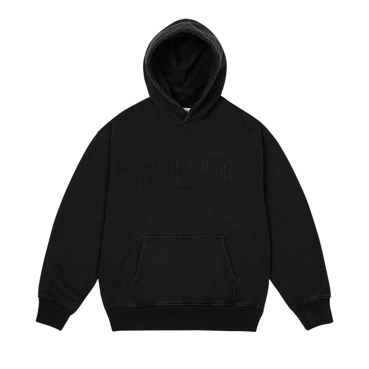 Palace Unitas Pigment Wash Hood "Black"