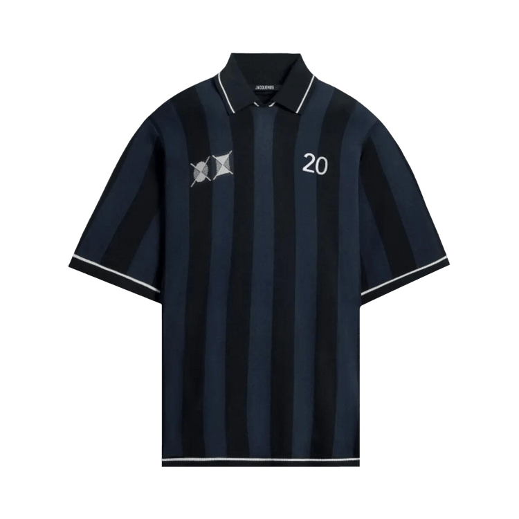 Jacquemus Jacquard Polo Shirt "Dark Navy"