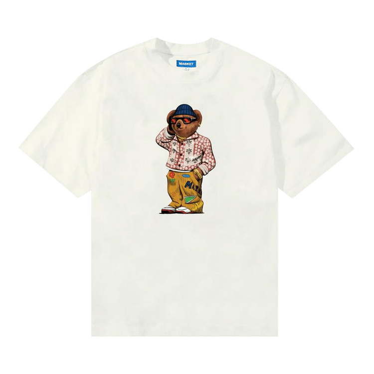 Market Folk Fitted Bear T-Shirt "Unbleached Cotton"